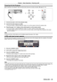 Page 35ENGLISH - 35
Powering On the Projector
Before switching on the projector, make sure all the other devices are correctly connected. (Æ pages 30 - 32)
2)1)
3)
3)
1) Connect the power cord to the projector body.
2)  Connect the power plug to an outlet.
 
f The power indicator  lights in red, and the projector will enter the standby mode. 
3)  Press the power  button on the control panel or on the remote control.
 
f The power indicator  blinks in red, after a while the indicator lights in green. 
 
f The...