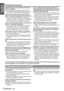 Page 60Information ImportantePrécautions de sécurité
FRANÇAIS - 60
Débrancher toujours tous les câbles avant de dé-
placer le projecteur.
  Le fait de déplacer le projecteur avec des câbles 
branchés peut endommager les câbles, ce qui pour-
rait causer un incendie ou des chocs électriques.
Ne pas court-circuiter, chauffer ou démonter les 
piles, et ne pas les mettre dans l eau ou dans le feu.
  Si lon utilise des piles différentes ou si elles ont 
insérées de maniére incorrecte, cela peut causer une...