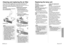 Page 2956-E
NGLISH
ENGLISH
-57
Replacing the lamp unitWarningThe lamp unit should only be
replaced by a qualified
technician.
When replacing the lamp, allow it
to cool for at least one hour
before handling it.
BThe lamp cover gets very hot,
and touching it can cause burns.Notes on replacing the lamp
unitBThe light generating lamp is
made of glass, so dropping it or
allowing it to hit hard objects may
cause it to burst. Be careful when
handling the lamp.
BDispose of the removed old lamp
with the same care that...