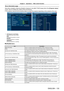 Page 133Chapter 5 Operations — Web control function
ENGLISH - 133
Error information page
When [Error (Detail)] or [Warning (Detail)] is displayed in the [SELF TEST] display field of the [Projector status] 
screen, click it to display the content of the error/warning.
 fThe projector may go into the standby status to protect the projector depending on the contents of the error .
1
1 Self-diagnosis result display
Displays the item check results.
[OK]:
Indicates that operation is normal.
[F
AILED]:
Indicates that...