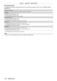 Page 172Chapter 7 Appendix — Specifications
172 - ENGLISH
 rCompatible signal
For details of the types of video signals that can be used with the projector , refer to “List of compatible signals” 
(x   page   167).
Video input, Y/C input
Horizontal: 15.73
  kHz, Vertical: 59.94   Hz; Horizontal: 15.63   kHz, Vertical: 50   Hz
RGB input
 f Resolution: 640

  x   400 to 1   920   x   1   200
 fDot clock frequency: 162

  MHz or less
 fPIAS (Panasonic Intelligent 

Auto Scanning) system
YC
BCR/YPBPR input
 f...