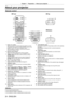 Page 24Chapter 1 Preparation — About your projector
24 - ENGLISH
About your projector
Remote control
1
2
5 4
6
7
815
17
18 16
9
10 3
124
11
13
14 22
23
19
20
21
Front
To p
Bottom
1 Power  button
Sets the projector to the state where the projector is turned 
off (standby mode) when the  switch on the 
projector is set to  and in projection mode.
Sets the projector to projection mode when the power is 
switched off (standby mode).
2
 
Remote control indicator
Blinks if any button in the remote control is...