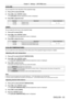 Page 63Chapter 4 Settings — [PICTURE] menu
ENGLISH - 63
[COLOR]
You can adjust the color saturation of the projected image.
1) 
Press 
 as to select [COLOR].
2)
 
Press 
 qw or the  button.
 fThe 

[COLOR] individual adjustment screen is displayed.
3)
 
Press 
 qw to adjust the level.
Operation AdjustmentRange of adjustment
Press w. Deepens colors.
-31 - +31
Press q. Weakens colors.
[TINT]
You can adjust the skin tone in the projected image.
1)
 
Press 
 as to select [TINT].
2)
 
Press 
 qw or the  button....