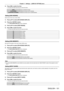 Page 101Chapter 4 Settings — [DISPLAY OPTION] menu
ENGLISH - 101
4) Press qw to switch the item.
 fThe items will switch each time you press the button.
[OFF] Does not rotate the screen.
[CLOCKWISE] Rotates the screen by 90° clockwise.
[COUNTERCLOCKWISE] Rotates the screen by 90° counterclockwise.
Setting [OSD DESIGN]
Set the color of the menu screen (OSD).
1) Press as to select [ON-SCREEN DISPLAY].
2)  
Press the  button.
 f The  [ON-SCREEN DISPLAY] screen is displayed.
3) Press  as to select [OSD DESIGN].
4)...