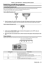 Page 51Chapter 3 Basic Operations — Switching on/off the projector
ENGLISH - 51
Switching on/off the projector
Connecting the power cord
Make sure that the supplied power cord is securely fixed to the projector body to prevent it from being removed easily.
Confirm that the  switch is on the  side before connecting the power cord.
For details of power cord handling, refer to “Read this first!” ( x page 2).
How to attach the power cord
1) Check the shapes of the  terminal on the side of the projector and the...