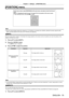 Page 79Chapter 4 Settings — [POSITION] menu
ENGLISH - 79
[POSITION] menu
On the menu screen, select [POSITION] from the main menu, and select an item from the sub-
menu.
Refer to “Navigating through the menu” (x
  page   67) for the operation of the menu screen.
 fAfter selecting the item, press 

asqw to adjust.
Note
 fWhen the optional Digital Interface Box (Model No.: ET- YFB100G) is connected to the  terminal, adjust the shift, 
aspect, and clock phase from the menu of ET- YFB100G at the beginning.
[SHIFT]...