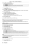 Page 98Chapter 4 Settings — [DISPLAY OPTION] menu
98 - ENGLISH
5) Press qw to switch [EDID MODE].
 fThe items will switch each time you press the button.
[DEFAULT] Standard setting.
[SCREEN FIT] Changes data of EDID according to the setting of [SCREEN FORMAT].
[USER] Sets [RESOLUTION] or [VERTICAL SCAN FREQUENCY] item to EDID.
 fWhen [DEF

AULT] or [SCREEN FIT] is selected, proceed to Step  10).
6) Press the  button.
 fThe  [RESOLUTION] screen is displayed.
7) Press  asqw to select [RESOLUTION].
 fSelect...