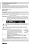 Page 58Informations essentielles
58  FRANÇAIS
Avis important concernant la sécurité
Cher client Panasonic :
Les informations qui suivent doivent être lues et comprises, car elle\
s fournissent des détails qui vous permettront 
d’opérer le projecteur de façon sécurisée, à la fois p\
our vous et votre environnement, tout en étant conforme aux 
exigences locales concernant l’utilisation de projecteurs. Conserver \
ce manuel pour référence future avec votre 
projecteur Panasonic. Le numéro de série se trouve au...