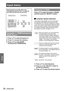 Page 3838 - ENGLISH
Settings
Input menu
Select [Input] from the Main Menu (see 
“Navigating through the menu” on page 35), 
then select the item from the sub-menu.
Remote ControlControl Panel
Computer 1: RGB/Component 
/RGB (Scart) 
Press ▲▼ to select [Computer 1]. 1 ) 
Press ► to access the submenu.2 ) 
Press ▲▼ to select [RGB], 3 ) 
[Component] or [RGB(Scart)].
 
Computer 2: RGB
Press ▲▼ to select [Computer 2 (RGB)] 
and then press the  button. 
 JComputer System Selection
This projector automatically tunes...