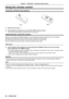 Page 2424 - ENGLISH
Using the remote control
Inserting and Removing batteries
Fig. 1Fig. 2
1) Open the cover. (Fig. 1)
2) Insert batteries and close the cover (Insert the "m" side first.). (Fig. 2)
 fWhen removing the batteries, perform the steps in reverse order.
Setting Remote control ID numbers
When you use the system with multiple projectors, you can operate all th\
e projectors simultaneously or each projector 
individually using single remote control, if unique ID number is assigne\
d to each...