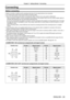 Page 29ENGLISH - 29
Connecting
Before connecting
 fBefore connecting, carefully read the operating instructions for the external device to be connected.
 fTurn off the power switch of the devices before connecting cables.
 fTake note of the following points before connecting the cables. Failure to do so may result in malfunctions.
-  When connecting a cable to a device connected to the projector or the pr\
ojector itself, touch any nearby metallic objects to 
eliminate static electricity from your body before...