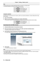 Page 7474 - ENGLISH
Note
 fPlease confirm with your network administrator before you connect to an existing network.
 fThe following settings are set before the projector leaves the factory.
[DHCP]Off
[IP address]192.168.1.100
[Subnet]255.255.255.0
[Gateway]192.168.1.1
[DNS]192.168.1.1
Computer operation
Connection can be made with wired LAN. However, confirm to your system administrator on network settings before chang-ing any settings.
1) Turn on the computer.
2) Make the network setting according to your...