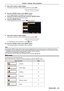 Page 45ENGLISH - 45
5) Press as to switch or adjust settings.
 
f Some items will switch in order as follows each time you press as.
ABC
6)  Press the  button or the  button.
 
f The changed settings or the adjusted value is confirmed. 
7)  Press as to select a sub-menu item, press the  button.
 
f Switches to the next layer of the menu screen.
8)  Press the  button.
 
f If the selected item can be set or adjusted,  will be displayed.
9)  Press as to switch or adjust settings.
 
f Some items will switch in...