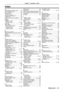 Page 111ENGLISH - 111
Index
AAbout Memory Viewer function ...........75About Presenter Light .........................83About VueMagic .................................84Accessories ........................................18 terminal ................................21Adjusting adjustable feet ....................29Air filter unit.........................................94A PIN code input screen appears...