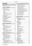 Page 14Read this first! ............................................2
Declaration of Conformity ......................................11
Chapter 1   Preparation
Precautions for use .................................................17
Cautions when transporting ..................................17
Cautions when installing .......................................17
Security ................................................................18
Disposal ................................................................18...