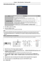 Page 38Initial setting (standby mode)
ItemDescriptionPage
[STANDBY MODE]  Set the operation mode during standby. 
 
f  
The default setting is [ECO] that keeps power consumption low during 
standby.
 
f   Set to [NORMAL] to use the network function or the serial communication 
function during standby. 
 
f   Set to [NETWORK] to reduce power consumption during standby, and to 
operate the projector via the wired LAN or the serial communication func\
tion 
by using the Wake on LAN function.
After completed the...