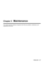 Page 97Chapter 5   Maintenance
This chapter describes methods of inspection when there are problems, ma\
intenance, and 
replacement of the units.
ENGLISH - 97  