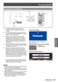 Page 29Powering ON/OFF
ENGLISH - 29
Basic Operation
Complete peripheral connections (with a 1 ) 
computer, VCR, etc.) before turning on the 
projector.
Connect the projector’s AC power cord into an 2 ) 
AC outlet. The  indicator 
lights red. Open the lens cap.
Press the  button to on the control 
panel or on the remote control. The  indicator lights green and the 
cooling fans start to operate. The preparation 
display appears on the screen and the count 
down starts.
After the countdown, the input source that...