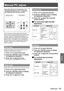 Page 43Manual PC adjust
ENGLISH - 43
Settings
Manual PC adjust
Select [PC adjust] from the Main Menu (see 
“Navigating through the menu” on page 37), 
then select the item from the sub-menu.
Remote ControlControl Panel
Some computers employ special signal formats 
which may not be tuned by Multi-scan system of this 
projector.  Manual PC adjustment enables you to 
precisely adjust several parameters to match those 
signal formats. The projector has 10 independent 
memory areas to store those parameters manually...