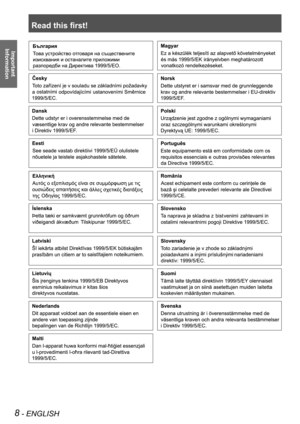 Page 8Read this first!
8 - ENGLISH
Important  
Information
Important Safety Notice
ENGLISH - 5
Important 
Information 