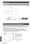 Page 114Ceiling mount bracket safeguards
114 - ENGLISH
Appendix
Dimensions

Ceiling mount bracket safeguards
Installation work of the ceiling mount bracket should only be carried by a qualified technician. 
z
Even if it is during guaranteed period, the manufacturer is not responsible for any hazard or damage caused  
z
by using a ceiling mount bracket which is not purchased from an authorized distributors, or environmental 
conditions.
Remove an unused ceiling mount bracket promptly.
 
z
Ensure to use a torque...