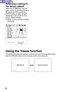 Page 3636
Returning a setting to
the factory default
Select the STANDARD from the
menu screen by pressing the For
Gbuttons and then press the
ENTER button to return all items
displayed on the screen to their
factory default settings. 
B
When a menu screen is being
displayed
POSITIONPOSITION
DOT CLOCK
CLOCK PHASE
KEYSTONE
OSD POSITION
RESIZING
AUTO SETUP
FRAME LOCK
STANDARDH:   128    V:   32
H:    0    V:    0 32
16
OFF
OFFON
ON TOP LEFT
SELECT:[^][@]
ADJUST:[{][}]ENTER:[ENTER]
ESC:[MENU]
Using the freeze...