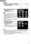 Page 9393
Replay
q q
Change to SD card using the input
switching (RGB) button of the projector
or remote controller.
w w
Select the folder with the  and
buttons and press the
ENTER button.
A file selection screen will appear.
Notes: •If three or more folders are found, press the
button and the next three (or less)
folders will be shown in turn.
•If no thumbnail has been incorporated in the
image file in advance, it will take a longer
time before image appears.
•A folder that contains no image file cannot
be...