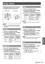 Page 45ENGLISH - 45
Settings
Select [Image adjust] from the Main Menu (see 
“Navigating through the menu” on page 36), 
then select the item from the sub-menu.
Remote ControlControl Panel
Note
Make sure you selected [Store] after adjusting settings.  z
Some settings can not be stored if not registered with 
[Store] function.
Contrast
Press ▲▼ to select [Contrast].1 ) 
Press the  button to display 2 ) 
the adjustment dialog box.
Press ◄► to adjust the setting value.3 ) 
OperationAdjustmentAdjustment 
range
Press...