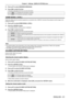 Page 61Press 3) as to select [WARNING MESSAGE].
Press 4) qw to switch the item.
The items will switch each time you press the button. f
[ON]Displays the warning/error message.
[OFF]Hides the warning/error message.
[HDMI SIGNAL LEVEL]
Switch the setting when the external equipment is connected to the  terminal of the projector and the image is not 
projected correctly.
Press 1) as to select [HDMI SIGNAL LEVEL].
Press the  button.2) 
The [HDMI SIGNAL LEVEL] screen is displayed. f
Press 3) qw to switch the item....