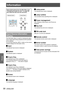 Page 58Information
58 - ENGLISH
Settings
Information
Select [Information] from the Main Menu (see 
“Navigating through the menu” on page 35), 
then select the item from the sub-menu.
Remote ControlControl Panel
Input Source Information 
Display
The Information Menu is used for checking the status 
of the image signal being projected and the operation 
of the projector.
You can also Press the  button on the remote 
control to display the Information menu.
Input J
The selected input source is displayed.
System J...