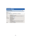 Page 43- 43 -
You can change a counter display that indicates how much time has elapsed during recording or 
playback.
Select the menu. (l23)
Advanced (Recording)
Counter display
[COUNTER DISPLAY]
: [RECORD SETUP] # [COUNTER DISPLAY]  # desired setting
[TC]:Time Code (l44)
TC 00:00:00:00 or TC 00:00:00.00
≥ Display will change depending on the setting of the [TC MODE]. ( l44)
[UB]:User Information ( l46)
UB 00 00 00 00
[COUNTER]:Recording Counter ( l47)
(In Recording Mode)
0:00:00 or SCN 0:00:00
(In Playback...