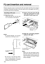 Page 1414
P2 card insertion and removal
Never open the cover or remove the P2 card while the P2 card is being
accessed. Otherwise the data on the card may be lost or damaged, and the P2
card slot may become inoperative.
Inserting a P2 card
(1) Open the cover.
Insert the key into the lock and
turn it clockwise by 60 degrees.
(2) Insert a P2 card into the P2
card slot and push it in until
the EJECT button pops out.
Do not push in this
direction.
EJECT button
Insert the card
with the P2 logo
facing up.
Do not...