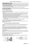 Page 17Precautions for use
Cautions when transporting
 fWhen transporting the projector, hold it securely by its bottom and avoid excessive vibration and impacts. Doing so may 
damage the internal parts and result in malfunctions.
 fDo not transport the projector with the adjustable feet extended. Doing so may damage the adjustable feet.
Cautions when installing
 rDo not set up the projector outdoors.
 fThe projector is designed for indoor use only. 
 rDo not use under the following conditions.
 fPlaces where...