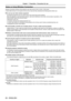 Page 20Notes on Using Wireless Connection
Wireless connection function of the projector uses radio waves in the 2.4 GHz / 5 GHz band.
A radio station license is not required, but be sure to read and fully un\
derstand the following items before use.
 rDo not use near other wireless equipment.
The following equipment may use radio waves in the same band as the proj\
ector.
When the projector is used near these devices, radio wave interference may make communication impossible, or the 
communication speed may...