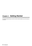Page 30Chapter 2   Getting Started
This chapter describes things you need to do before using the projector \
such as the setup and 
connections.
30 - ENGLISH  