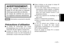 Page 17– 3 (F) –
FRANÇAISInformations concernant la sécurité.
AVERTISSEMENT:Ne pas regarder directement la
lampe IR car elle émet un faisceau
infrarouge quand elle est allumée.
On risque de s’abîmer les yeux si
l’on regarde le faisceau directement.
Précautions d’utilisation$La lampe IR (infrarouge) sert d’aide
photographique pour la prise de vue dans
l’obscurité. Ne pas l’utiliser à d’autres fins.
$Lorsque la lampe IR est montée sur le
camescope et que l’on doit transporter le
camescope, ne pas le tenir pas la...