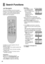 Page 2828
TV
VCRVOLUME
AV
VCR/TV
OSD/DISPLAY RESET/CANCEL
PICTURE MODE 
REC
NAVI
rW
sX
W
X
SEARCHINDEX
OK AUDIO
∫
13
215 69¥ :
Í Í
;/D
MENU
TIMERÁPROG./CHECKSPEED
ONr r
s sOFFr
sDATEW
X
4
1234
JET REW
DIRECT REC
CH
6
¥
Search Functions
Jet Navigator
This VCR can display a list of the recorded
programs on the inserted video cassette on the
TV screen. You can then select the desired
program, and the VCR will quickly locate its
beginning and start playback.
Conditions for correct operation of the Jet
Navigator...