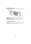 Page 46- 46 -
Switching Audio Input
∫Using the built-in microphone
Audio is recorded with the built-in microphone (5.1 ch) when the [MIC SETUP] is set to anything 
other than [2ch].
When [MIC SETUP] is set to [2ch], audio is recorded with the built-in microphone (2 ch) when the 
CH1 switch is set to INT(L) and the CH2 switch is set to INT(R).
INPUT1MICLINE
OFF ON
+48V
INPUT2MICLINE
OFF ON
+48V
INT(L)INPUT1
INPUT2
INPUT2 INT(R)
CH1
CH2
A
CH1 switch
B CH2 switch
C INPUT1, 2 (+48V) switches
D INPUT1, 2 (LINE/MIC)...