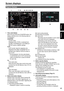 Page 4545
Displays
Editing
Screen displays
Regular displays
1
2
2747
962811
101213
1415
81617
24
2319
35
18
212022
2930
31
2632
25
1  Time code display
Each time you press the COUNTER button, the 
display switches over to the following data (or 
no indication).
COUNTER:
 Counter value
    Displayed when TOTAL is selected from 
the REC COUNTER item in the DISPLAY 
SETUP screen of MENU settings.
CLIP:
  CLIP counter value for respective clip
    Displayed when REC COUNTER item on 
settings menu DISPLAY SETUP...