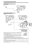 Page 5555
EDITING
PHONES
DV
CAM REMOTE
PHONES
DV
CAM REMOTE
DV cable (option)
4-pin type
Connecting external units
(P48)
Headphones
(P42, P61)
Digital video equipment
OBefore proceeding to connect or disconnect the DV cable (IEEE1394), be
absolutely sure to turn off the power of the units that are to be connected or
disconnected using this cable.
OBefore proceeding to connect the unit which uses a 6-pin type of DV
connector, carefully check the shape of the connectors on the DV cable and
unit.  Connecting a...