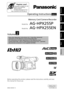 Page 1Shooting
Playback
Editing
Displays
Menu
Reference
M0612MO0 -FJ 
ENGLISH
VQT4K98A (E) 
Operating Instructions Vol.2
Memory Card Camera-Recorder
Model No.AG-HPX255P
Model No.AG-HPX255EN
Note that Operation Instructions Vol. 2 describes advanced 
operations of the Memory Card Camera-Recorder.
For instructions on basic operations of the Memory Card 
Camera-Recorder, refer to Operating Instructions Vol. 1 (printed 
documents) contained in the supplied CD-ROM.
Volume2
Before operating this product, please read...