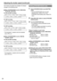 Page 5050
If	all	modes	and	speeds	are	available,	the	display	
changes	in	the	following	order:
■	When SYSTEM MODE is set to 1080-59.94i, 
720-59.94P, 480-59.94i
For 60i and 60P recording
(1/15) (1/30)1/601/100
1/250
S/S1/120
1/500 1/1000 1/2000
For 30P recording
(1/7.5) (1/15)1/601/100
1/250
S/S1/120
1/500
1/1000 1/2000
For 24P recording
(1/6)(1/12) 1/601/100
1/250
S/S1/120
1/500
1/1000 1/2000
•	The	bracketed	(	)	speeds	cannot	be	selected	
when	VFR	is	on.
■	When SYSTEM MODE is set to 1080-50i, 
 
720-50P,...