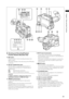 Page 23

ChapterPartsandtheirFunctions

302932
12311819
282321
222627
13
17151614
242025
 Shooting and Recording/Playback 
Function Section (Recorder Unit)
12  REC button
Press this button to start recording and press once 
again to stop it.
This button operates in the same way as the VTR button 
on the lens.
13  SDI OUT CHARACTER switch
Use this switch to control the superimposition of 
character data onto SDI OUT to indicate status or 
setting menus.
ON:...