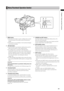 Page 25
5
ChapterPartsandtheirFunctions

Menu/Thumbnail Operation Section
12
5
73
46
1 MENU button
•  Hold down the button to open a setting menu screen. 
A second press of the button returns the previous 
image.
•   This function is not available in the thumbnail display 
and during recording.
2  JOG dial button
•  Use this button to go between setting menus and to 
select and set items in open setting menus.
•   In a setting menu, turning the JOG dial button 
downwards moves...