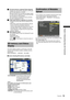 Page 115
115Properties
Chapter 6  Manipulating Clips with Thumbnails

3  P2 Card memory capacity/ Total Capacity
Displays the used memory capacity on a P2 card 
and the total capacity, in minutes. 
 
Because fractions are truncated, the ﬁgure shown 
for used memory capacity on a P2 card may differ 
from the ﬁgure for total capacity.
The used memory capacity of a write-protected 
P2 card is displayed as 100% .
4  Total used memory capacity for all slots
•  Displays the total used memory capacity for all  4...