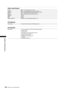 Page 148
148Dimensions and speciﬁcations
Chapter 10 Speciﬁcations
Other Input /Output
TC IN:BNC × 1, 0.5 V p-p to 8 V p-p, 10 kΩ
TC OUT: BNC × 1, low impedance, 2.0 V p-p ± 0.5 V p-p
IEEE1394: 6 pins, digital input /output (compliant with IEEE 1394)
DC IN: XLR × 1, 4 pins, DC 12 V (11.0 V to 17.0 V)
DC OUT: 4 pins, DC 12 V (11.0 V to 17.0 V), max. 1.5 A
REMOTE: 10 pins
LENS: 12 pins
EVF: 20 pins
USB2.0 (DEVICE): Type-B, 4 pins (compliant with USB ver. 2.0)
LCD Monitor
LCD monitor: 3.5-inch LCD color monitor,...