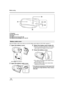 Page 22Before using
22VQT1F36
31) Speaker
32) Grip belt (l23)
33) Outlet
34) USB terminal [ ] (l90, 99)
35) HDMI terminal [HDMI] (l81, 83, 87)
Open the battery cable cover when you use the battery pack holder kit (VW-VH04; optional¢).
1Open the battery cover.
≥Push A while sliding it.
2Open the battery cable cover.
3Attach the battery pack holder kit.
≥Read the operating instructions of the battery 
pack holder kit for details on how to use it.
4Close the battery cover.
≥The cable of the battery pack holder kit...