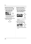 Page 3636VQT1F36
Setup
¬Rotate the mode dial to select  .
1Press the center of the cursor 
button, and icons will be 
displayed on the screen.
≥The indication disappears when the center 
of the cursor button is pressed again.
≥The indication changes each time the 
cursor button is moved down.
2Move the cursor button up, left or 
right to select an item.
¬Rotate the mode dial to select  .
1Move the cursor button up, 
down, left or right to select the 
scene to be played back and 
press the cursor button.
≥The...