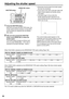 Page 50
50
1  Press the SHUTTER button.Each time you press the SHUTTER button, the 
shutter speed switches between normal (OFF) 
and the speed you selected with the SPEED 
SEL button.
2  After you have pressed the SHUTTER button, press SPEED SEL to select the 
shutter speed.
The shutter speed changes as follows each 
time you press SPEED SEL + (The order is 
reversed for the SHUTTER SEL - button.) •  Remember that the faster the shutter speed, 
the lower the sensitivity.
•  If iris is set to auto, then it will...