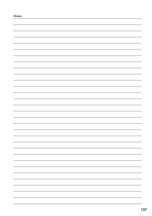 Page 137
Memo
137 